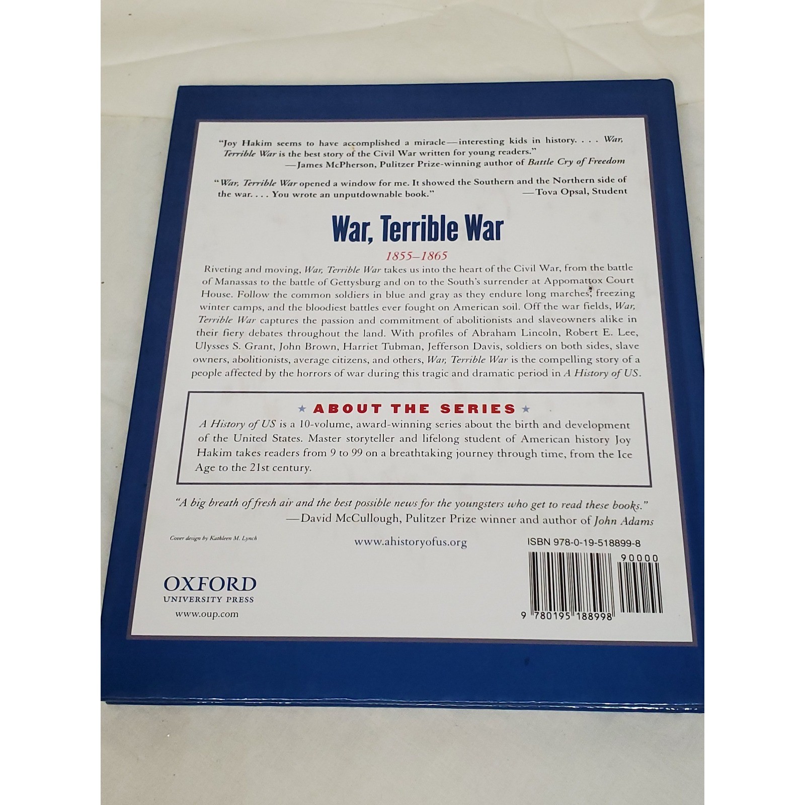 War Terrible War 1855-1865 A History of US Joy Hakim Revised 3rd Ed Hardcover
