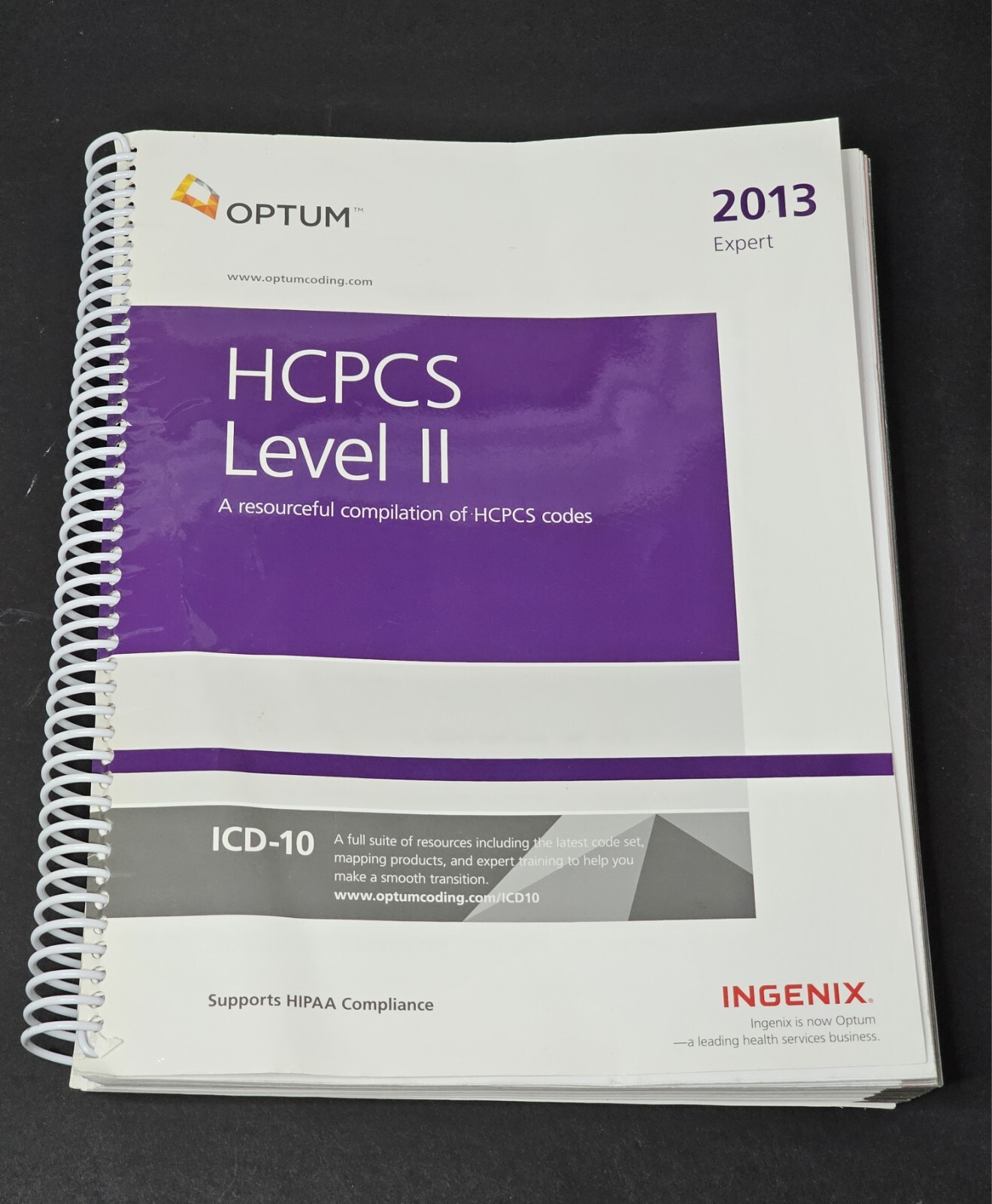 Optum 2013 HCPCS Level II Expert Spiral-Bound Book Ingenix Health Services Guide