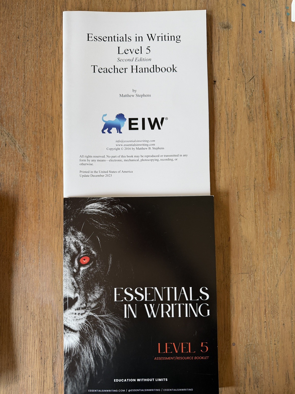 Essentials In Writing Level 5 Assessment Resource Booklet And Teacher Handbook