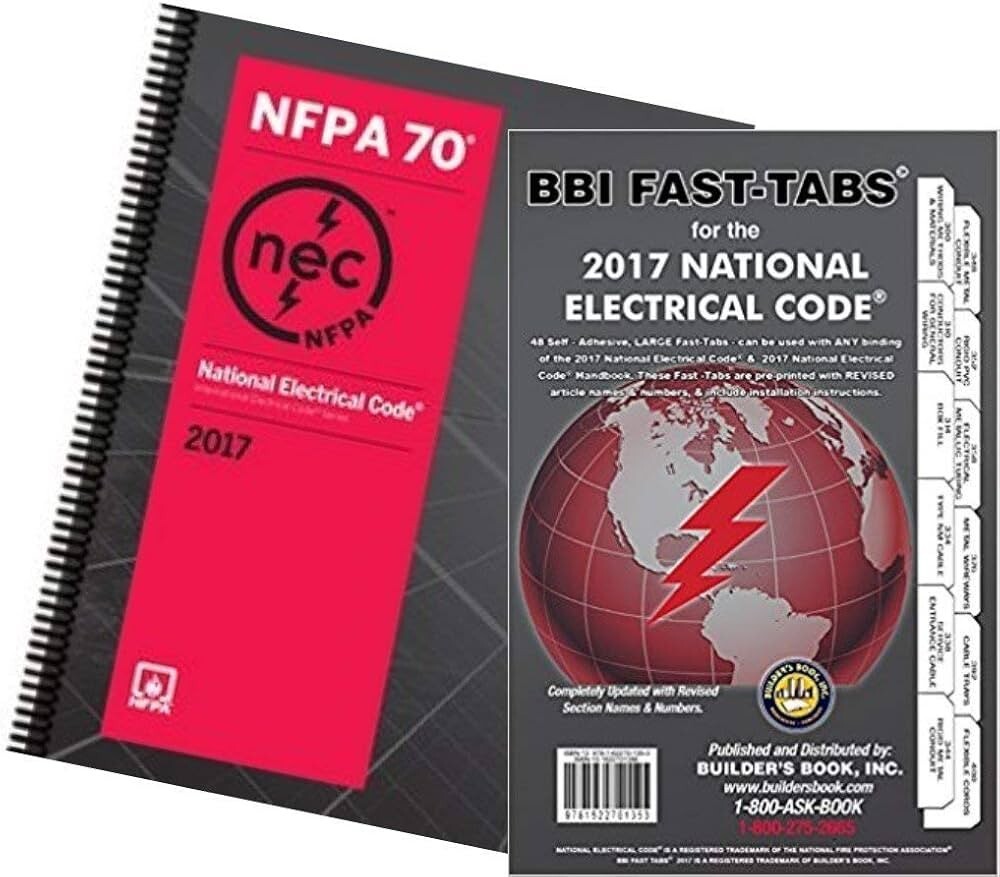NFPA NEC 70 National Electrical Code 2017 Edition Spiral WITH BBI TAB FS