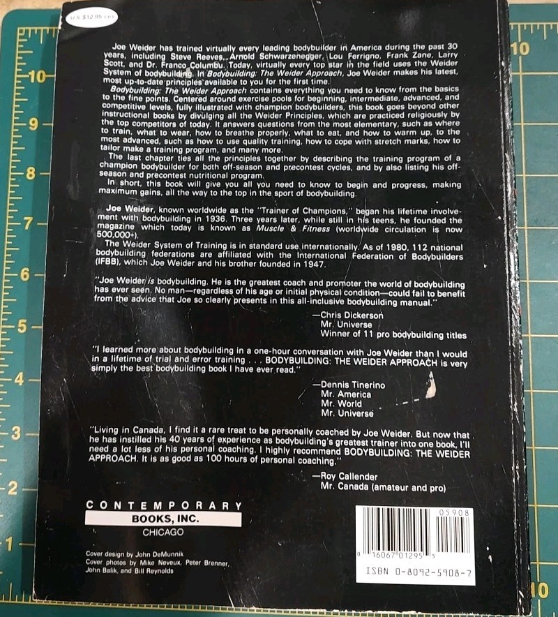 Bodybuilding : The Weider Approach – 1981 Large Paperback – Lots Of Photos