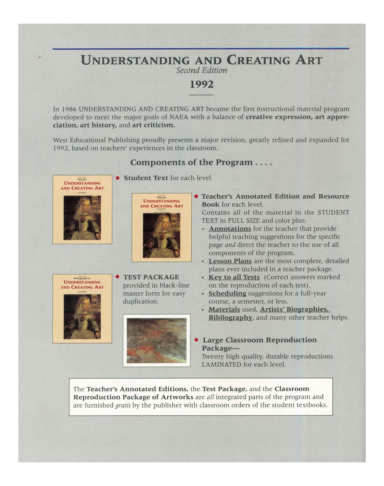 Understanding and Creating Art 1&2 Teachers Annotated Version TAE 2nd Ed HC W3