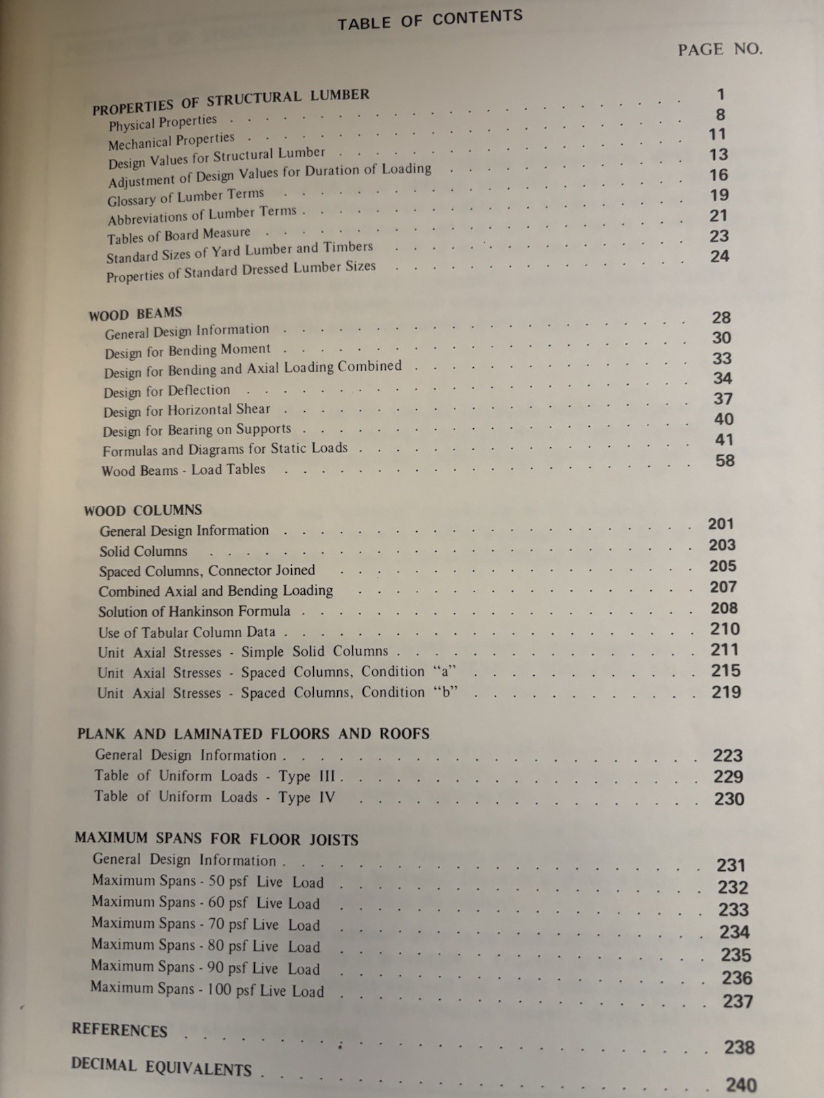 Wood Structural Design Data 1986 Edition for Architects Builders & Engineers