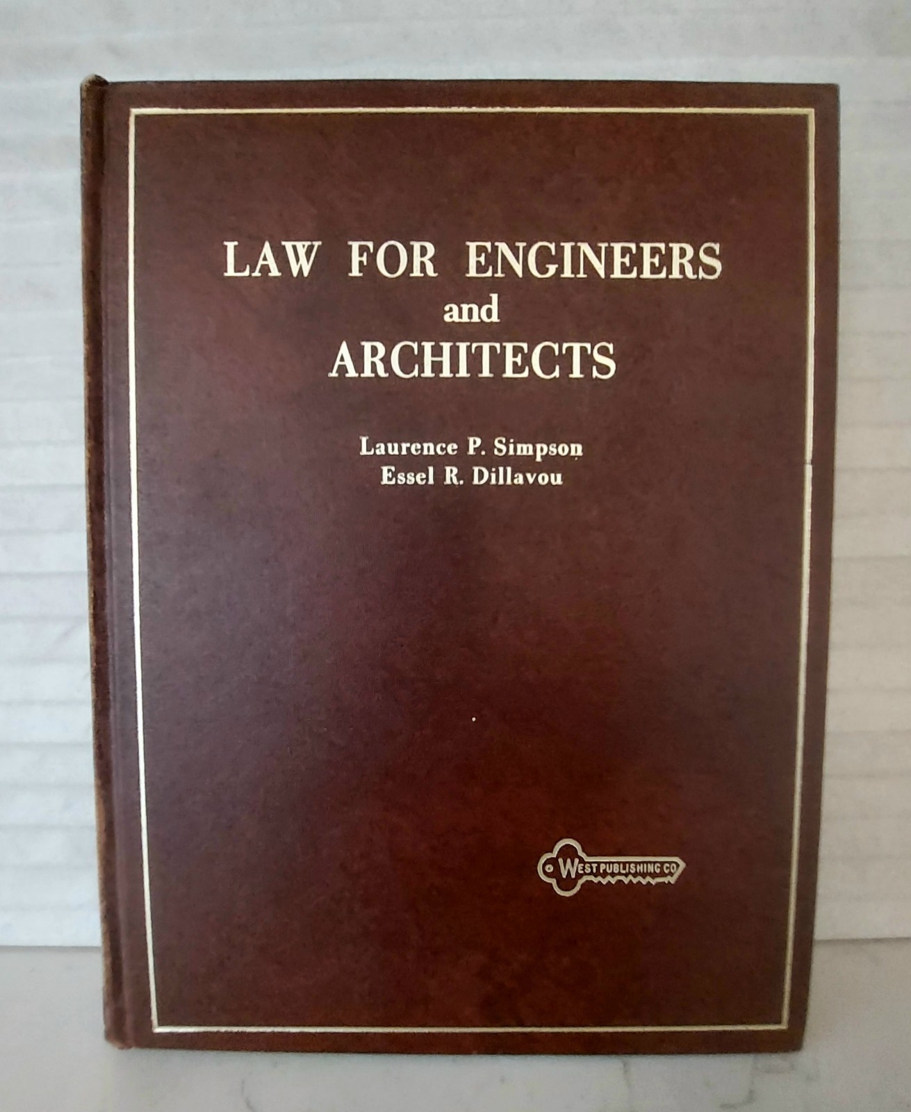LAW FOR ENGINEERS and ARCHITECTS L. Simpson and E. Dillavou 1958 Vintage HC VGC