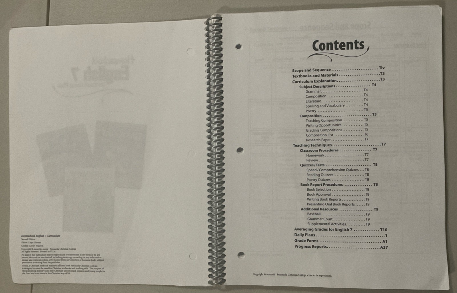 USED Abeka Homeschool English 7th Grade Curriculum Lesson Plans 2nd Ed