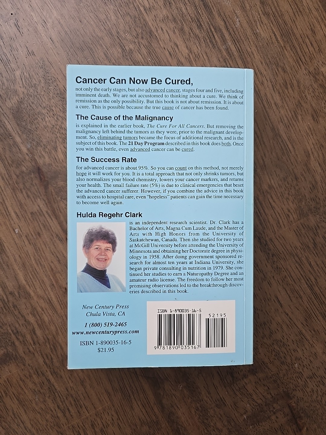 The Cure For All Advanced Cancers by Hulda Regehr Clark