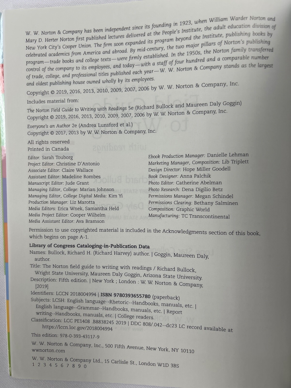 The Norton Field Guide to Writing w/Readings (Lone Star College University Park)