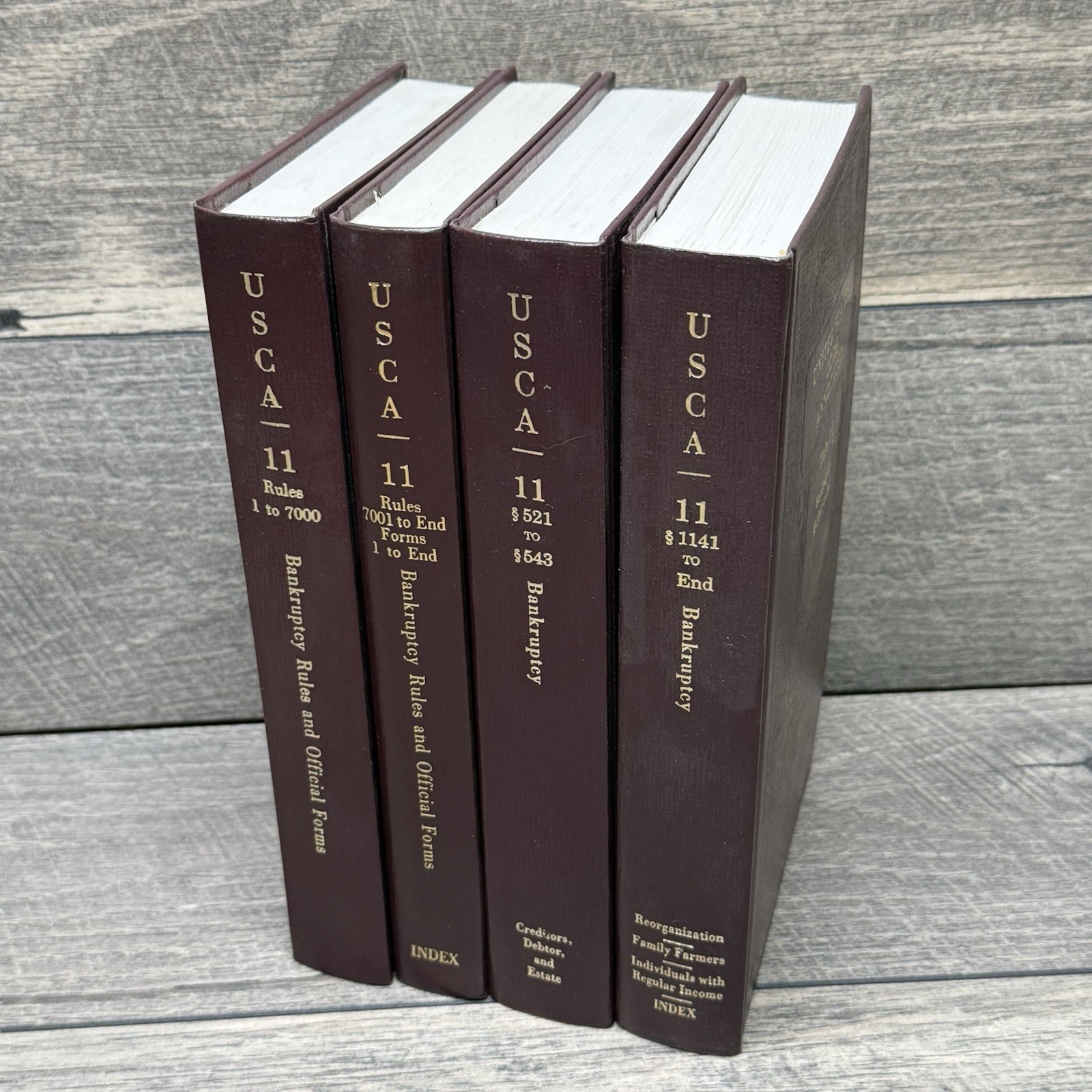 Lot of 4 USCA Title 11 Bankruptcy – Rules and Official Rules – West Publishing