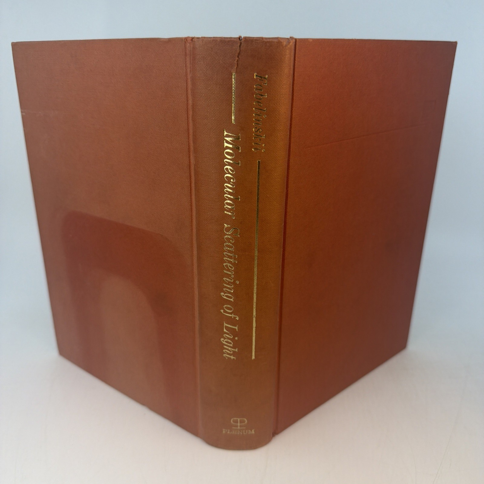 Molecular Scattering of Light Fabelinskii 1968 HC Plenum Press Optics (AZ24)