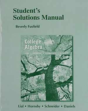 Student Solutions Manual for – Paperback, by Lial Margaret; Hornsby – Good o