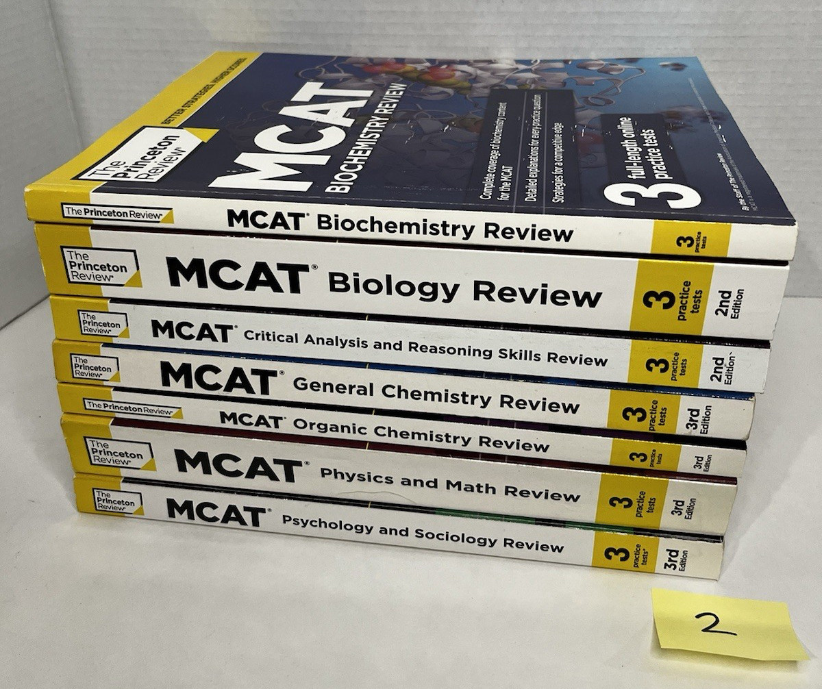 The Princeton Review MCAT Subject Review Complete Box Set 3rd Edition Lot 2