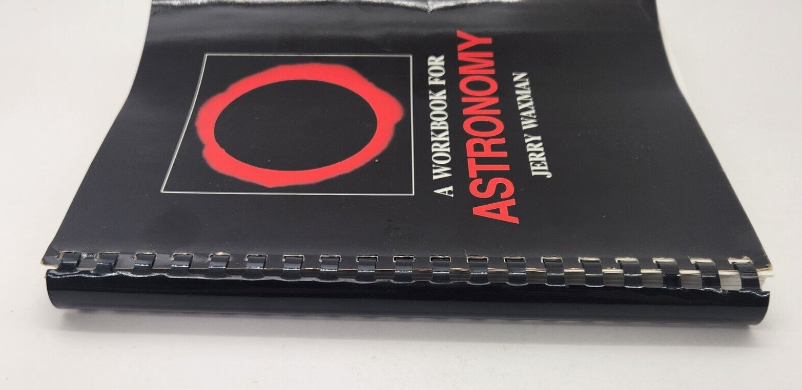 A WORKBOOK FOR ASTRONOMY By Jerry Waxman 1984 1st ed spiral bound Paperback