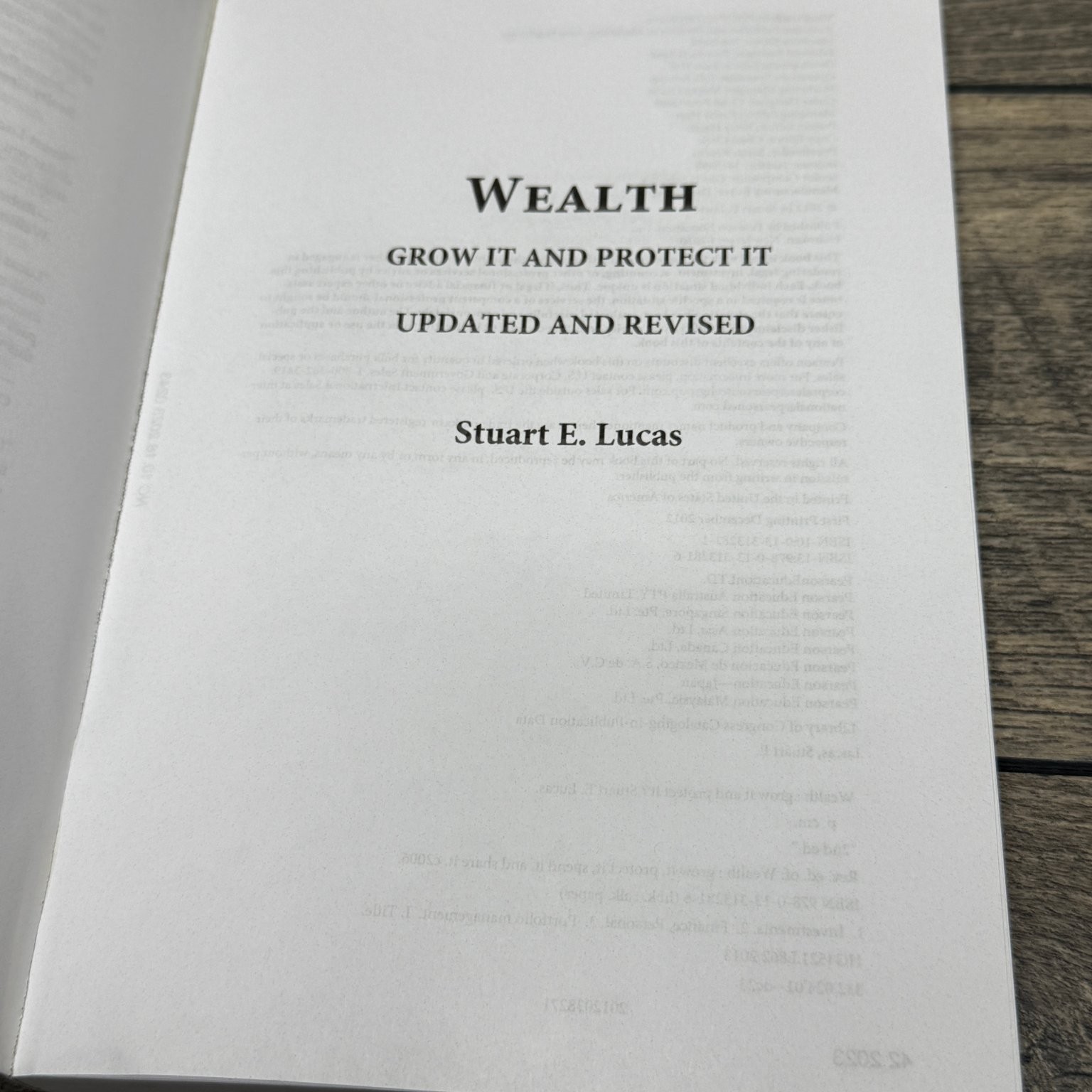Wealth Grow It Protect It Stuart E. Lucas 2012 Updated Revised Pearson Finance
