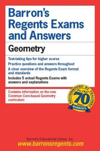 Geometry (Barron’s Regents Exams and Answers) – Paperback – GOOD