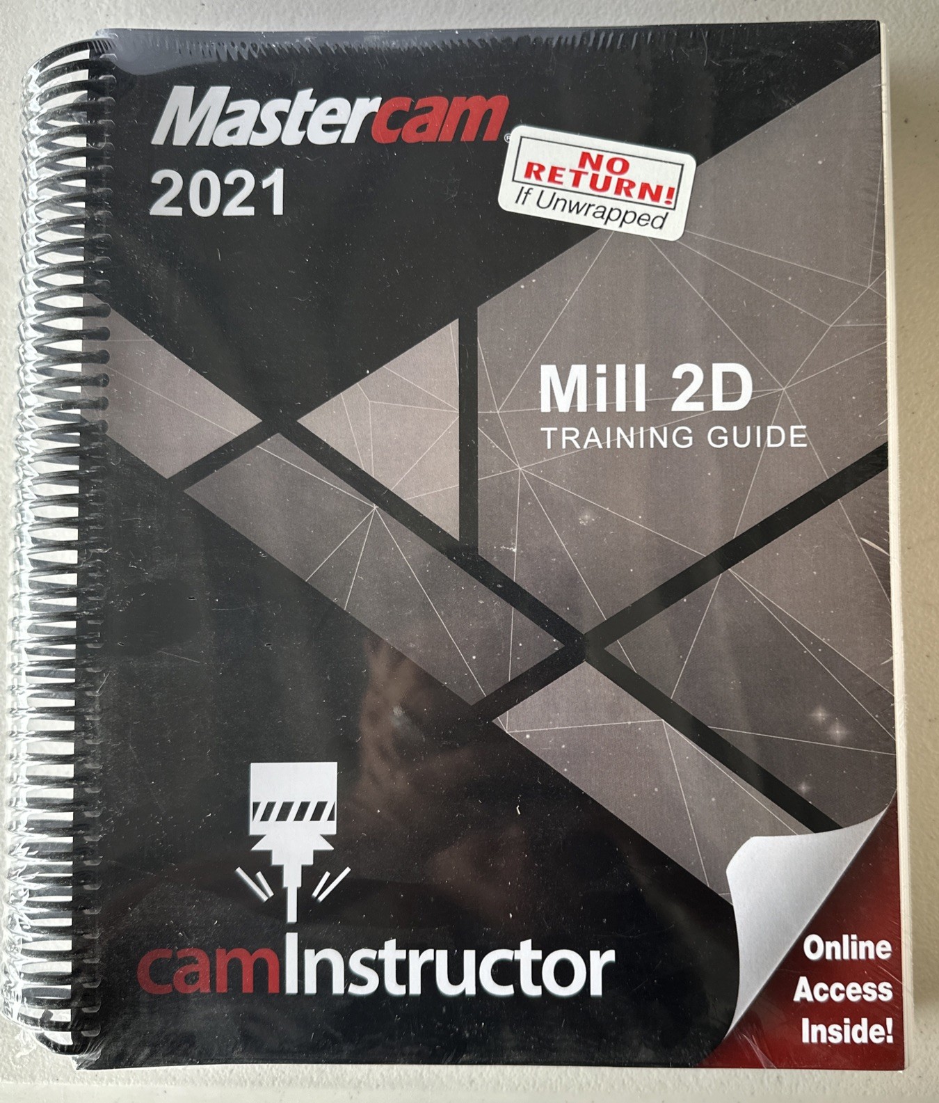 Mastercam 2021 Mill 2D Training Guide by camInstructor Spiral + Online Access
