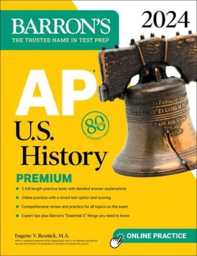 AP US History Premium, 2024: 5 Practice Tests Comprehensive Revi – VERY GOOD