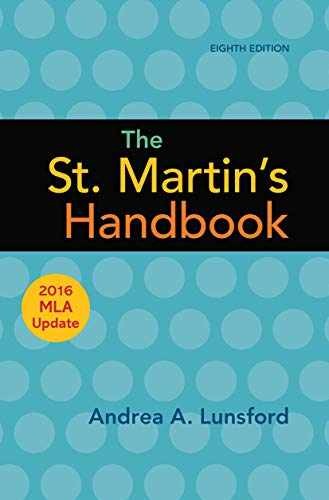 The St. Martin’s Handbook with – Hardcover, by Lunsford Andrea A. – Acceptable n