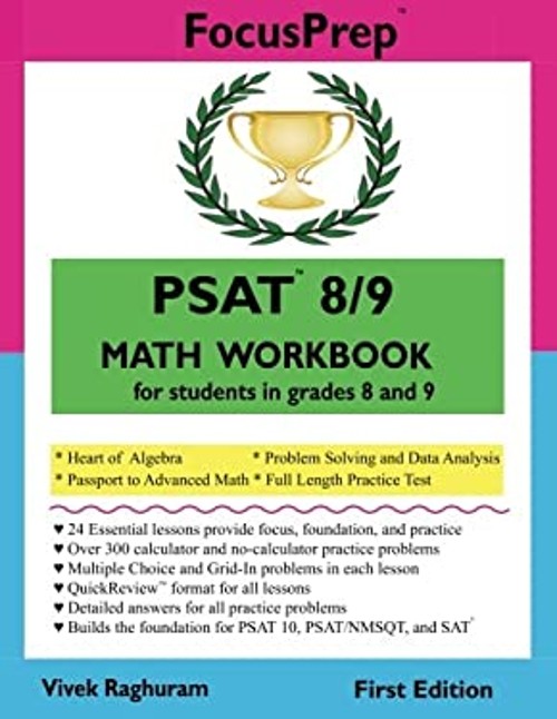 PSAT 8/9 MATH Workbook : For Students in Grades 8 And 9 Vivek Rag