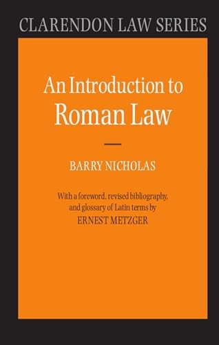 An Introduction to Roman Law (Clarendon Law Series) – Paperback – VERY GOOD