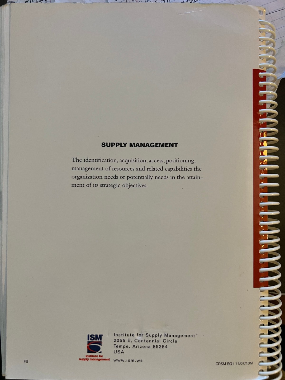 ISM CPSM Certified Professional Supply Management (3) Study Guides 1-3