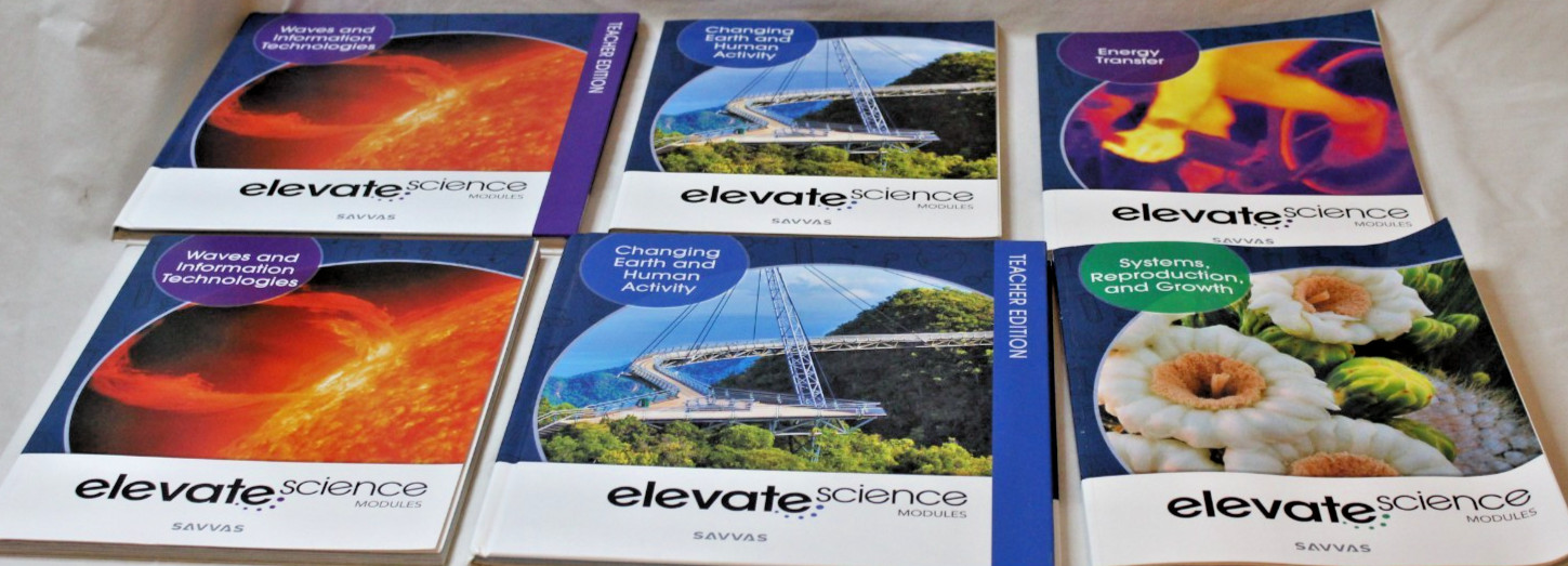 Savvas Elevate Science Middle School Student Modules & Teacher’s Editions Lot