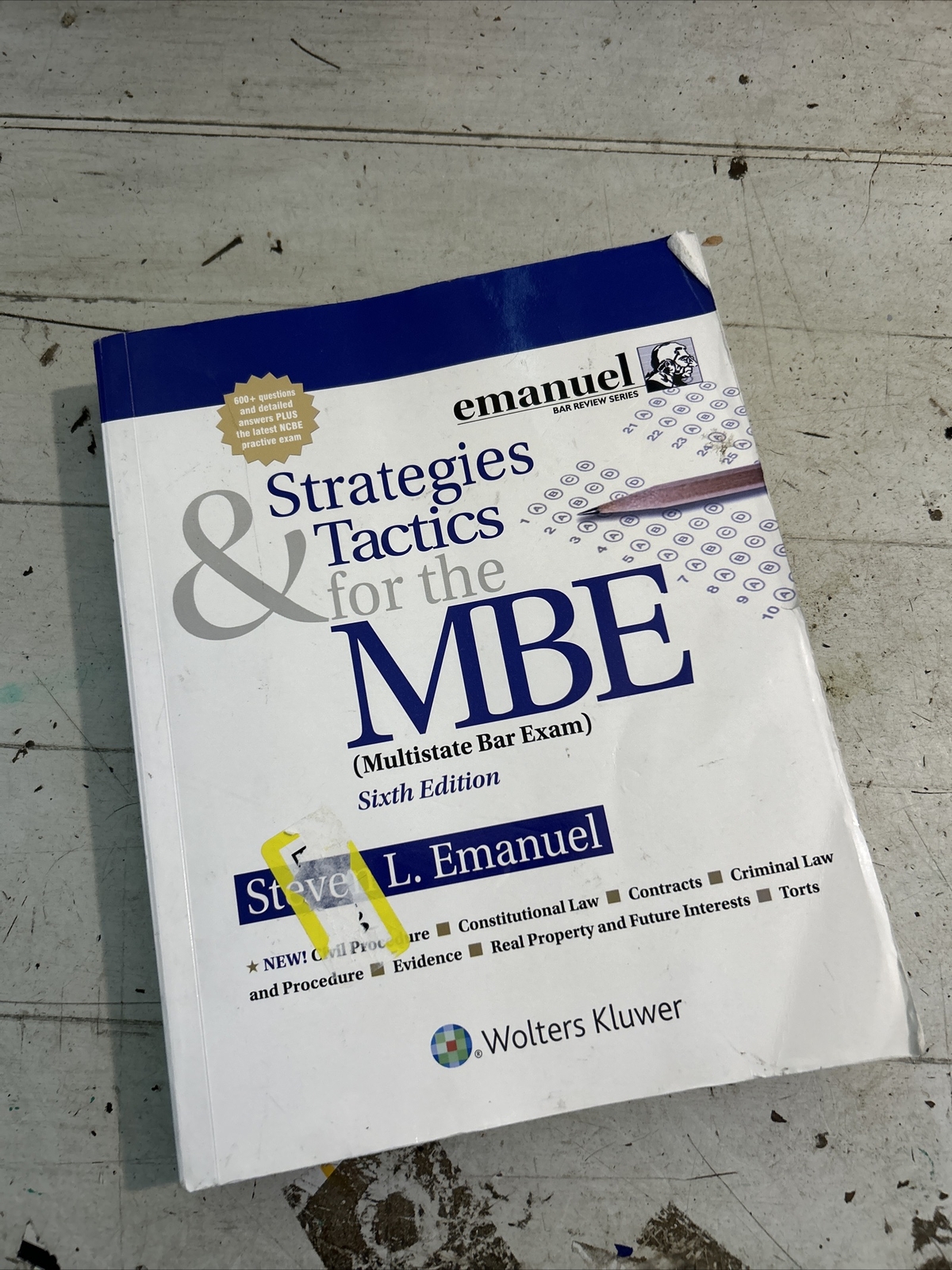 Strategies & Tactics for the MBE (Emanuel Bar Review) [Paperback] Steven L. Ema