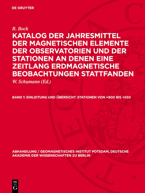 Einleitung Und ?Bersicht Stationen Von +900 Bis +550