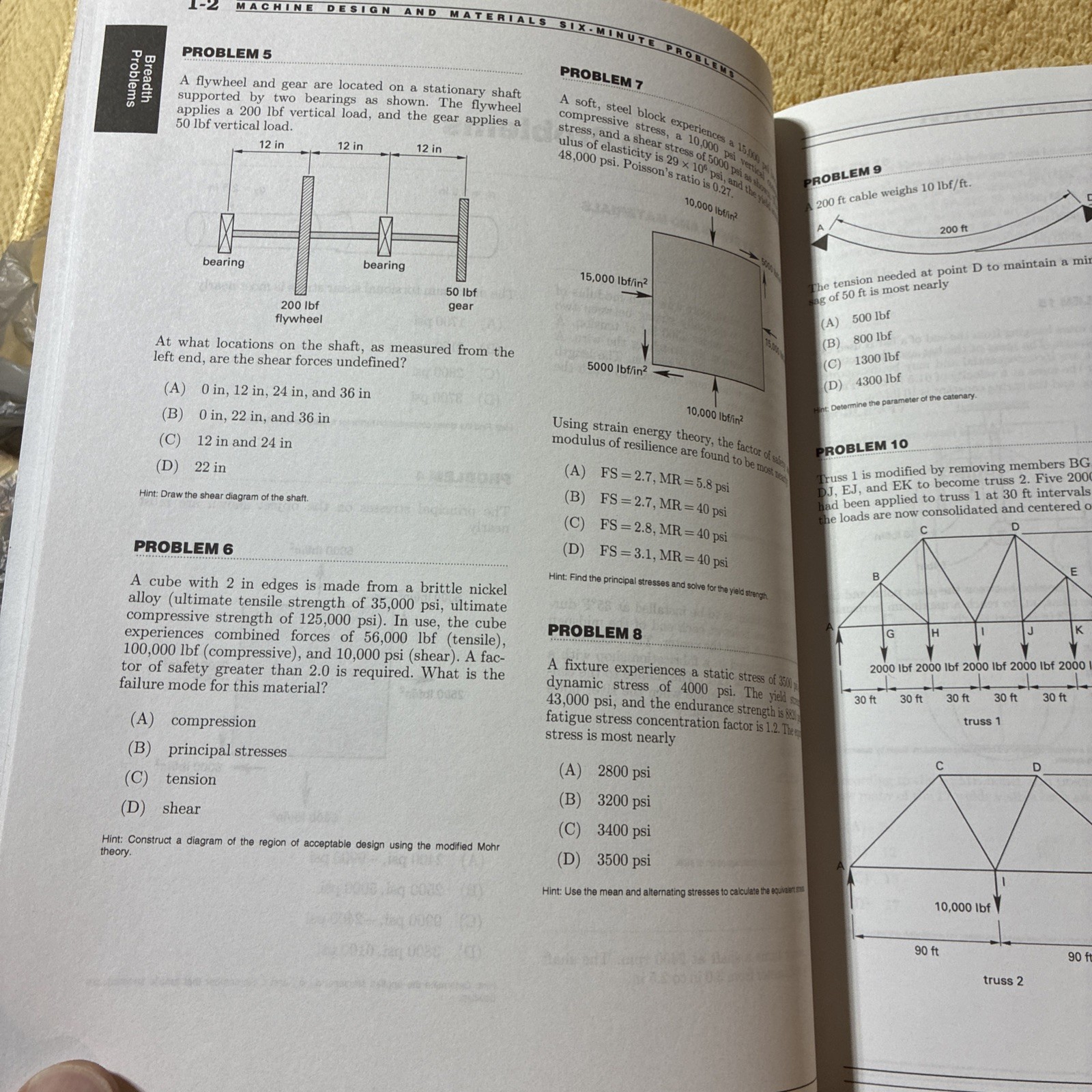 PPI Machine Design and Materials Six-Minute Problems – 2019 / 4th Revision