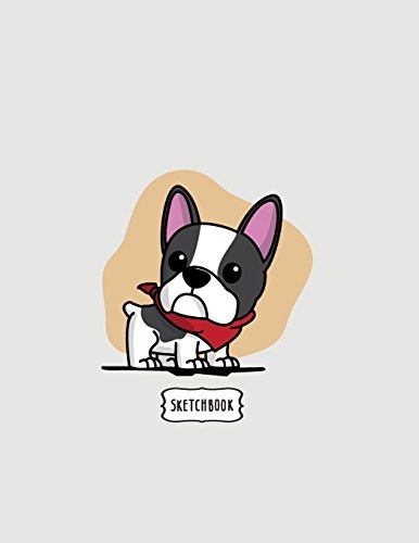 SKETCHBOOK: CUTE DOG ON GREY COVER (8.5 X 11) INCHES 110 By A Madoo *BRAND NEW*